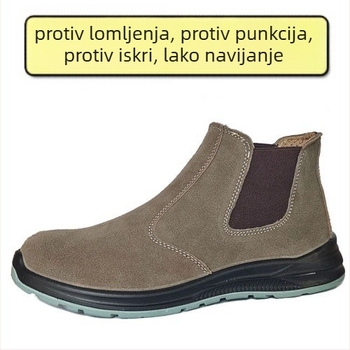 Zavarivačke cipele slip-on, s čeličnom prstu, prozračne, otporne na udarce i prodiranje, lagane