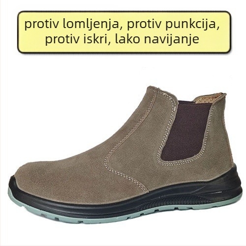 Zavarivačke cipele slip-on, s čeličnom prstu, prozračne, otporne na udarce i prodiranje, lagane
