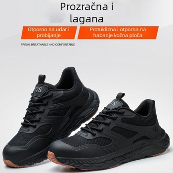 Muške sigurnosne radne cipele, prozračni mesh+TPU gornji dio, čelični kapak, otpornost na udarce, otpornost na probijanje