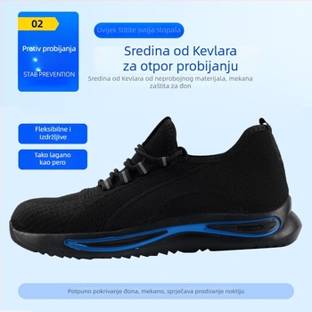 Radne sigurnosne cipele s gornjim dijelom od mreže, čelična kapica, zaštita od probijanja, prozračna EVA đon