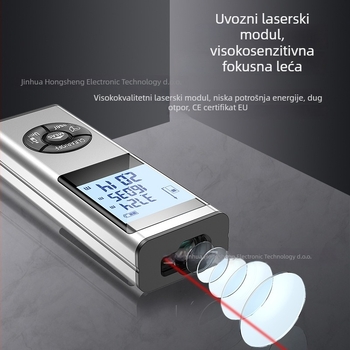 Ručni laserski daljinomjer, aluminijska legura, visoka preciznost, punjivi