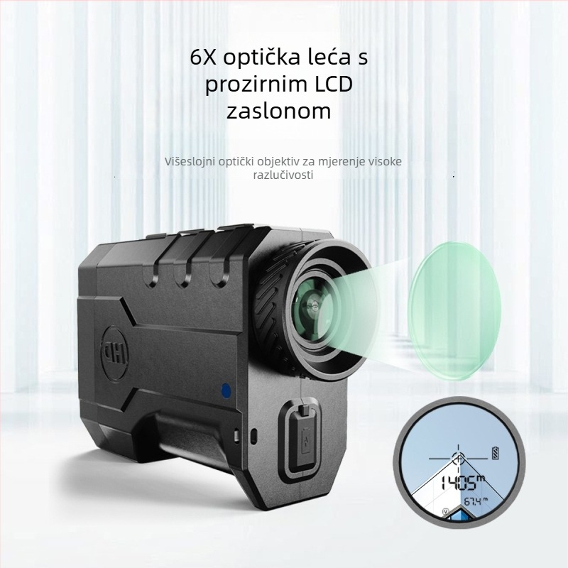 Golf laser daljinski mjerač udaljenosti s visokom preciznošću: mjerenje udaljenosti, visine i kuta, zaključavanje zastavice i mjerenje nagiba.
