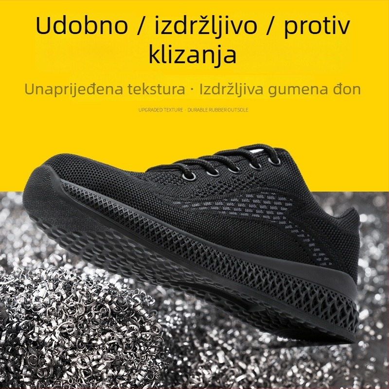 Prozračne lagane sigurnosne cipele s čeličnim prstom, zaštita od udara i probijanja