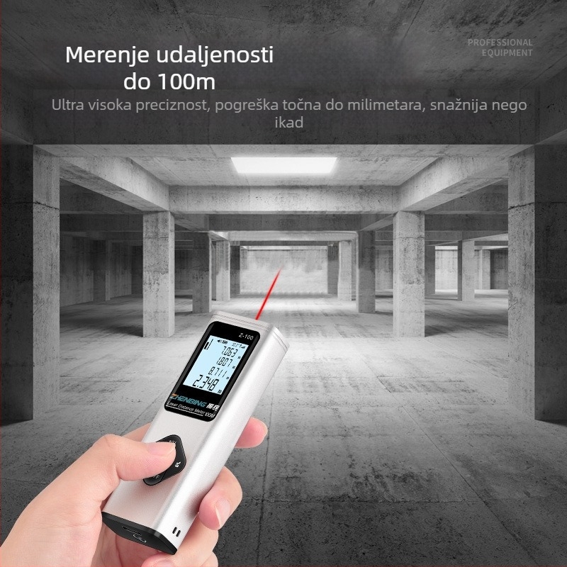 Zhenbing Z Series Prijenosni laserski mjerač udaljenosti s IR elektroničkim ravnalom, prilagodljiv alat za crtanje križnih linija