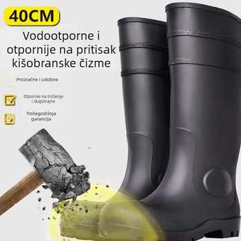 Visoke kožne sigurnosne cipele s čeličnim prstom, vodootporne, protuklizne, otporne na habanje, otporne na perforaciju