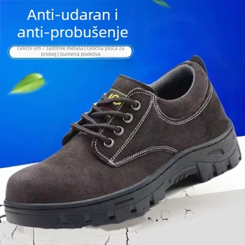 Zhenpeng sigurnosne radne cipele s čeličnim prstom, otpornost na udarac i prodiranje, koža, niskog kroja, model 613