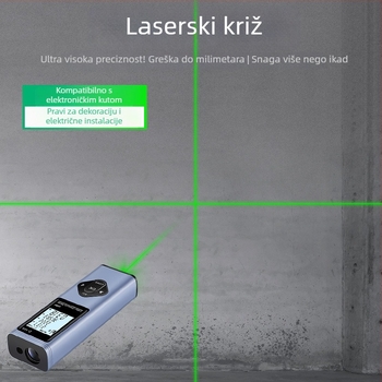 Zhenbing laserski mjerač udaljenosti, ručni s križnom linijom, litijskom baterijom, Ga Full Series, za unutarnje uređenje