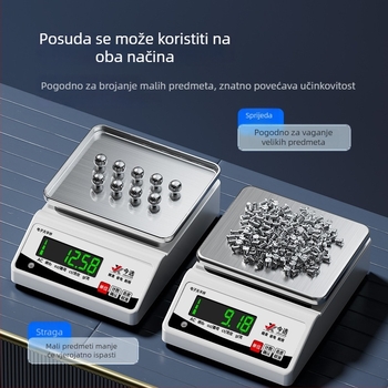 Elektronička vaga s točnošću 0,01 g, kapacitet 5 kg, za mjerenje zlatnih nakita, gram vaga za komercijalnu uporabu