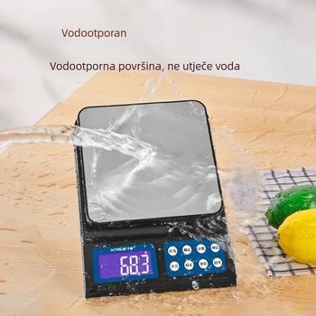 Visoko precizna digitalna vaga za kućnu upotrebu, kompaktna kuhinjska vaga za pečenje, precizno mjerenje biljaka, kave i hrane u gramima