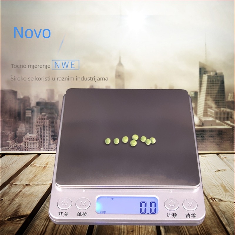 Digitalna vaga za nakit, preciznost 0,01 g, elektronička vaga 0,01 g–3 kg, kuhinjska vaga