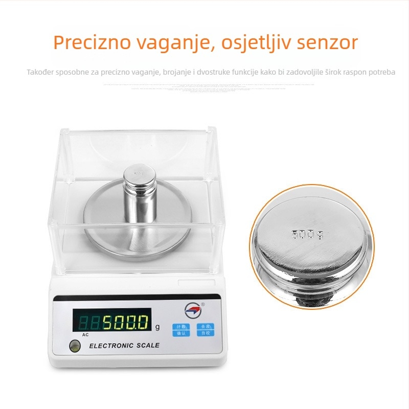 Visokoprecizna elektronička analitička vaga 0.001 g – laboratorijska vaga za nakit i medicinske materijale
