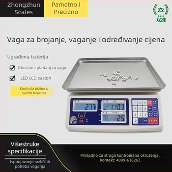 TSC-C digitalna brojčasta vaga, kapacitet 30 kg, preciznost 0,01 g, industrijska elektronička vaga