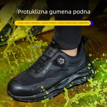 Cipele za radnu sigurnost s čeličnim vrhom, anti-udara i anti-proboj, protivklizne i prozračne