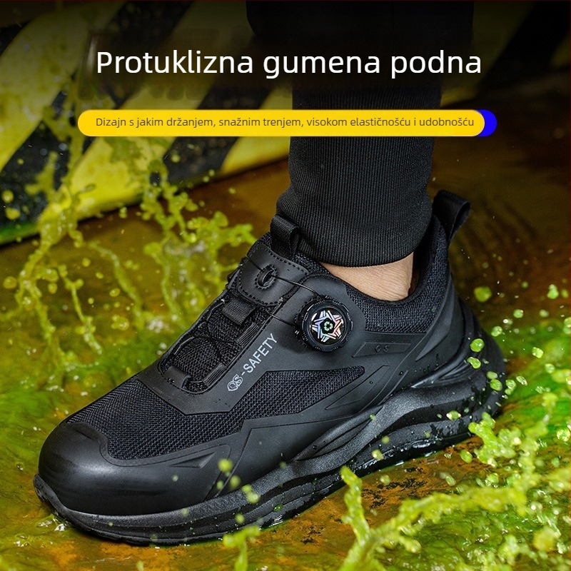 Cipele za radnu sigurnost s čeličnim vrhom, anti-udara i anti-proboj, protivklizne i prozračne