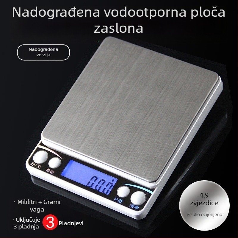 Nova mini elektronička vaga za nakit s točnošću 0,01 g, prijenosna za nakit, hranu i čaj