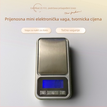 Elektronska džepna vaga, model Zhh-dtp 500g 0.01g, raspon mjerenja 50–2000 g, elektroničko mjerenje, napajanje baterijom, višenamjenska