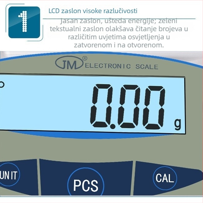 Ji Ming JM laboratorijska stolna vaga za nakit, preciznost 0,01 g, raspon mjerenja 300 g–30 kg