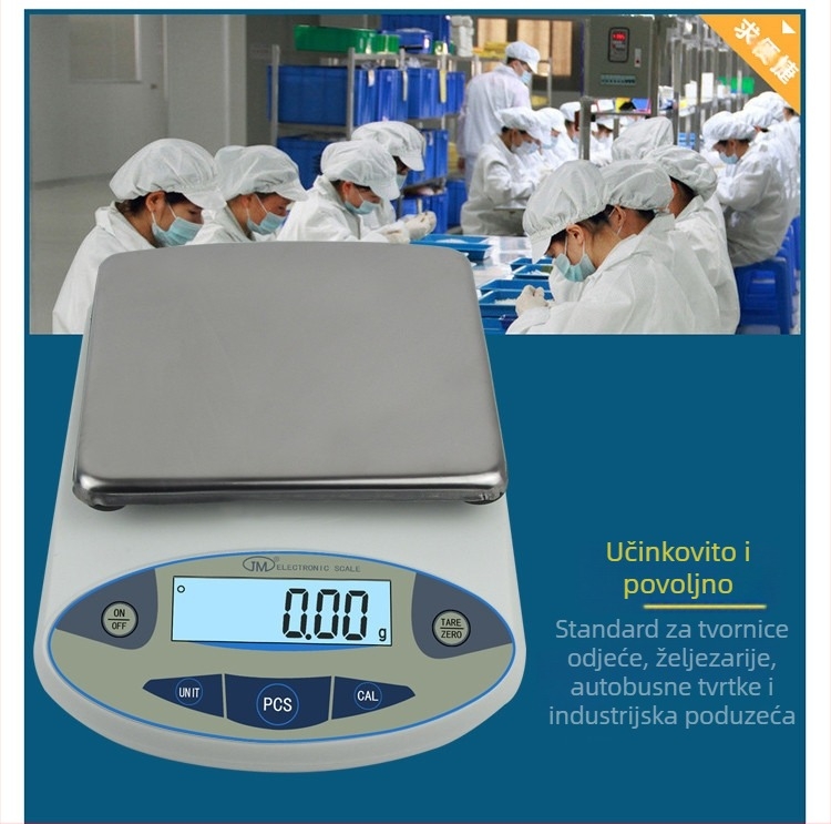 Ji Ming JM laboratorijska stolna vaga za nakit, preciznost 0,01 g, raspon mjerenja 300 g–30 kg
