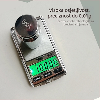 DS-22 Visokoprecizna elektronička vaga za nakit, raspon mjere 200 g/0.01 g, napajanje 1×2032 baterija