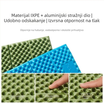 Egg Nest Sklopiva vodootporna podloga za kampiranje, IXPE + aluminijska folija, težina oko 50 g, za jedno lice, sklopiva