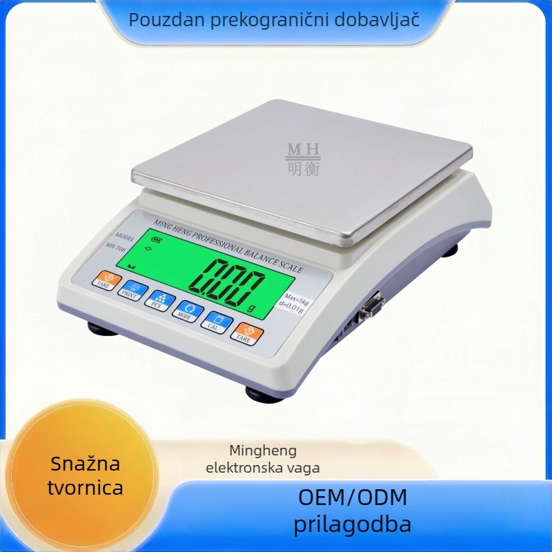 Ming Heng Visoko precizna balansna vaga, nehrđajući čelik, elektronička vaga za zlatni nakit, za komercijalnu i kućnu upotrebu