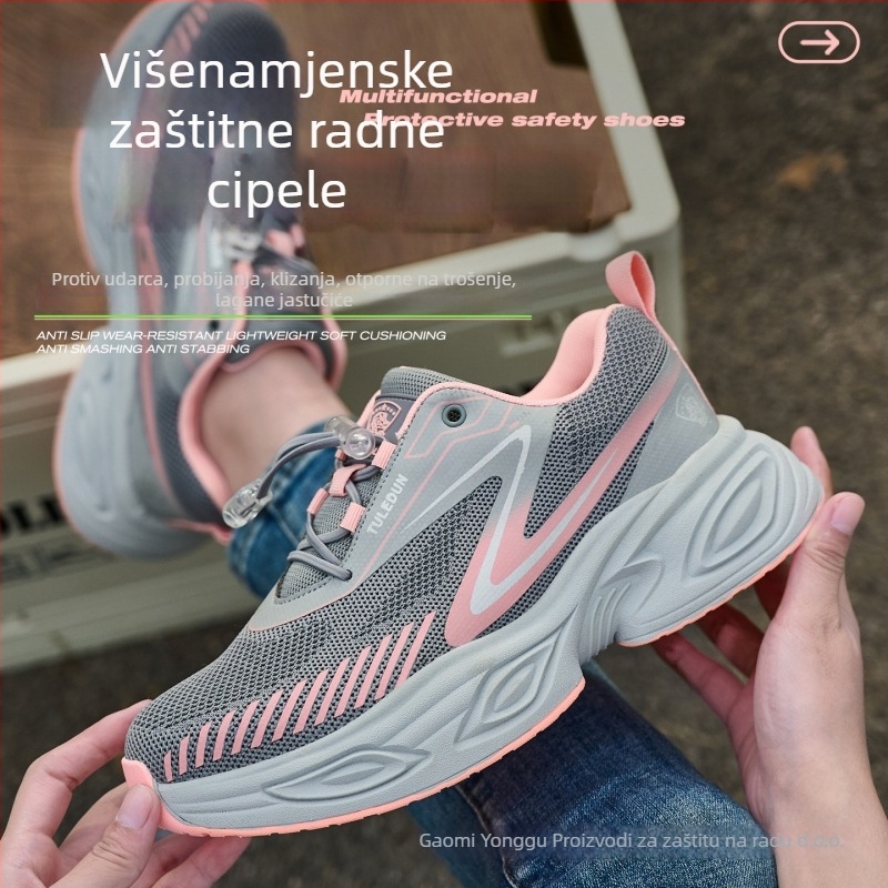 Sigurne cipele s čeličnim vrhom, otporne na udarce i probijanje, slip-on, niski gornji dio, mrežasti vrh