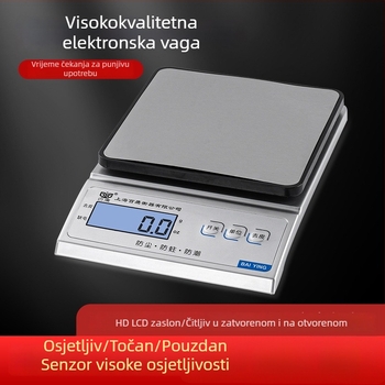 Visoko precizna laboratorijska analitička vaga 0,01 g, vaga za nakit