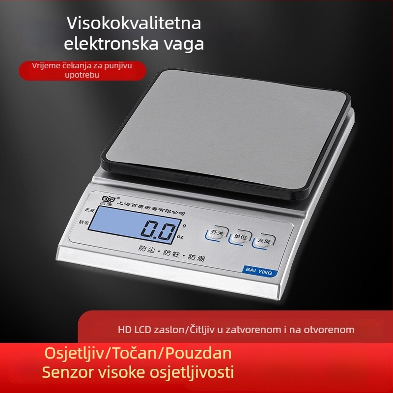 Visoko precizna laboratorijska analitička vaga 0,01 g, vaga za nakit