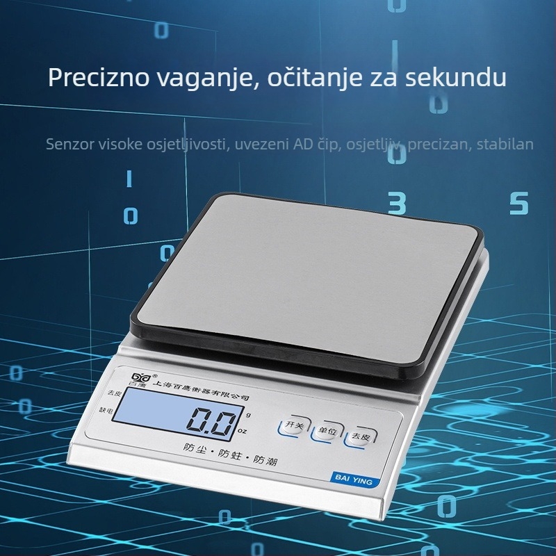 Visoko precizna laboratorijska analitička vaga 0,01 g, vaga za nakit