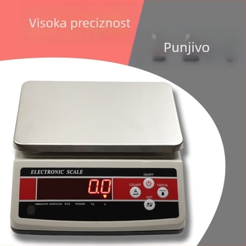 JM-CZ Elektronička vaga s velikom pločom, kapacitet 3-30 kg, rezolucija 0.1 g