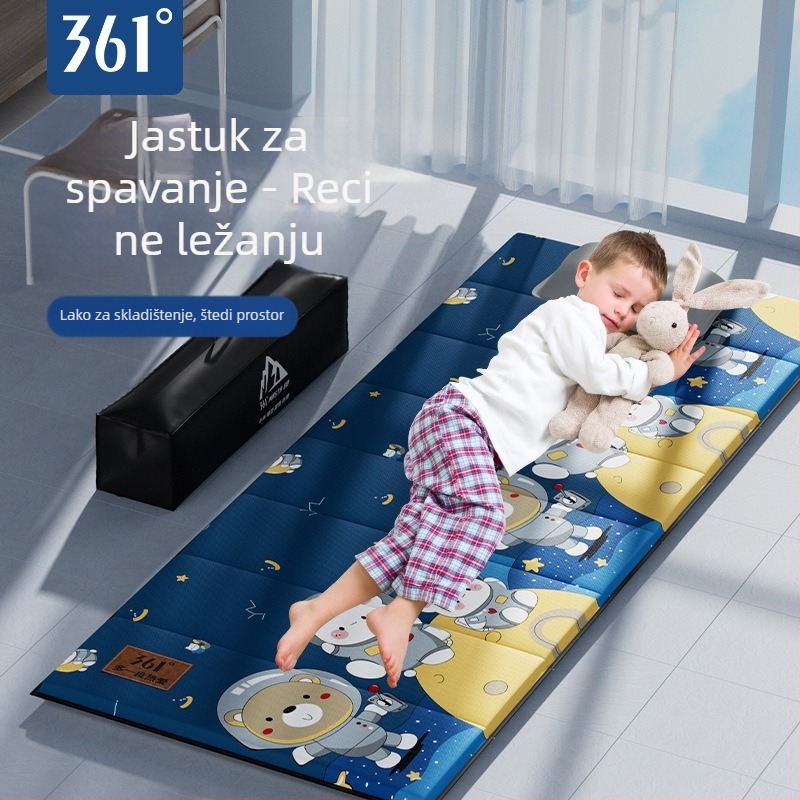361° Dječji prostir za dremanje u školi, sklopivi, otporan na vlagu i hlađenje, podna prostirka; Težina približno 0,5 kg; Materijali: čisto pamuk, biserni pamuk, srebrno premazano Oxford platno