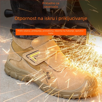 Cipele za sigurnost na gradilištu – zaštita od udara i probijanja, čelični prst, srednja visina, topla podstava, slip-on dizajn