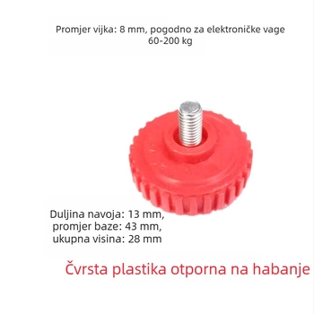 Univerzalna noga za elektroničku vagu, model TCS150kg, čvrsta plastična noga s vijkom, baza 300kg, M8