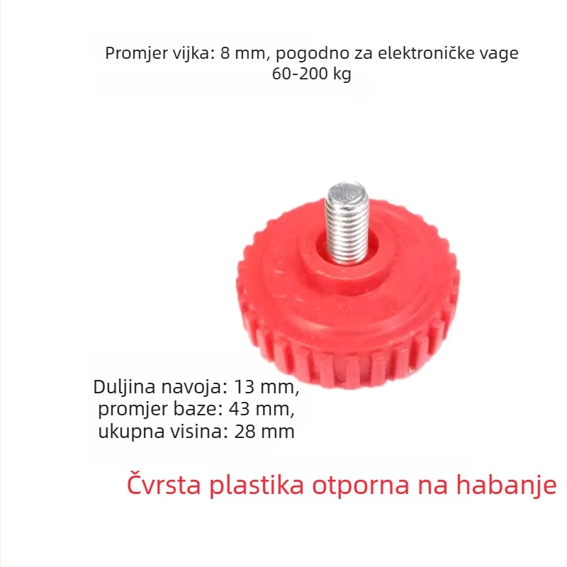 Univerzalna noga za elektroničku vagu, model TCS150kg, čvrsta plastična noga s vijkom, baza 300kg, M8