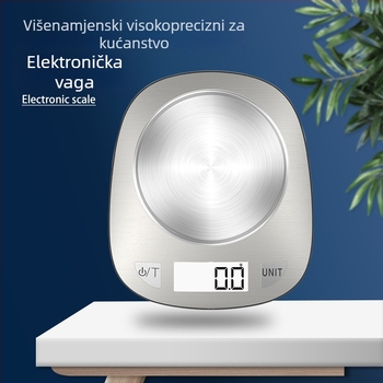 CHANGXIE 228 Digitalna kuhinjska vaga, kompaktna elektronička vaga, raspon mjerenja 1 g–10 kg, dimenzije 17 × 19,9 × 4 cm, napaja se s dvije AAA baterije