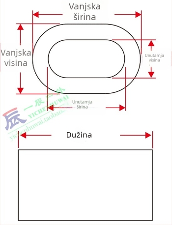 Han Zhoufang Veliki set: dugačke ovalne aluminijske cijevi s aluminijskim klipseima i kućištima za morski ribolov – pribor za udice i najlon