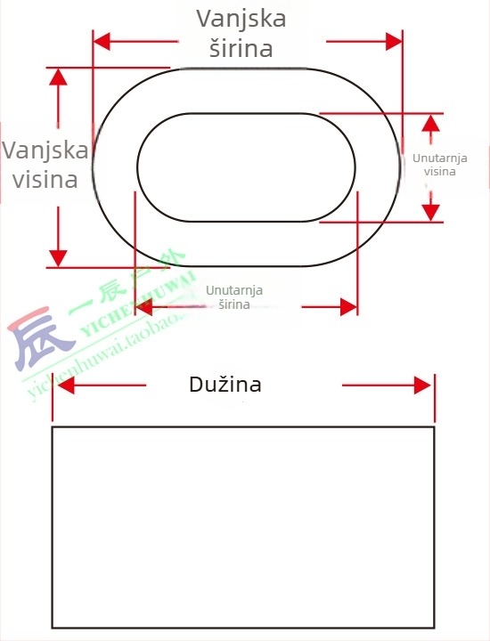 Han Zhoufang Veliki set: dugačke ovalne aluminijske cijevi s aluminijskim klipseima i kućištima za morski ribolov – pribor za udice i najlon