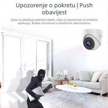 IP kamera s 3,6 mm objektivom, 2560 horizontalna rezolucija, IR do 25 m, PoE +12V napajanje, radna temperatura -20°C do 60°C