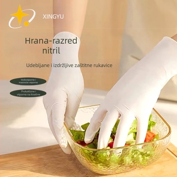 Jednokratne nitril rukavice, vodootporne i protuklizne, za kuhinju i catering, 100 kom.