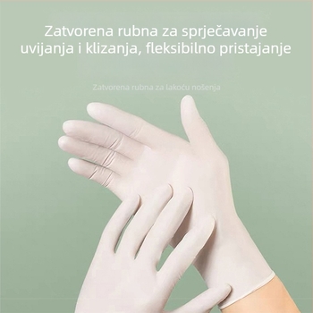 Jednokratne nitril rukavice, vodootporne i protuklizne, za kuhinju i catering, 100 kom.