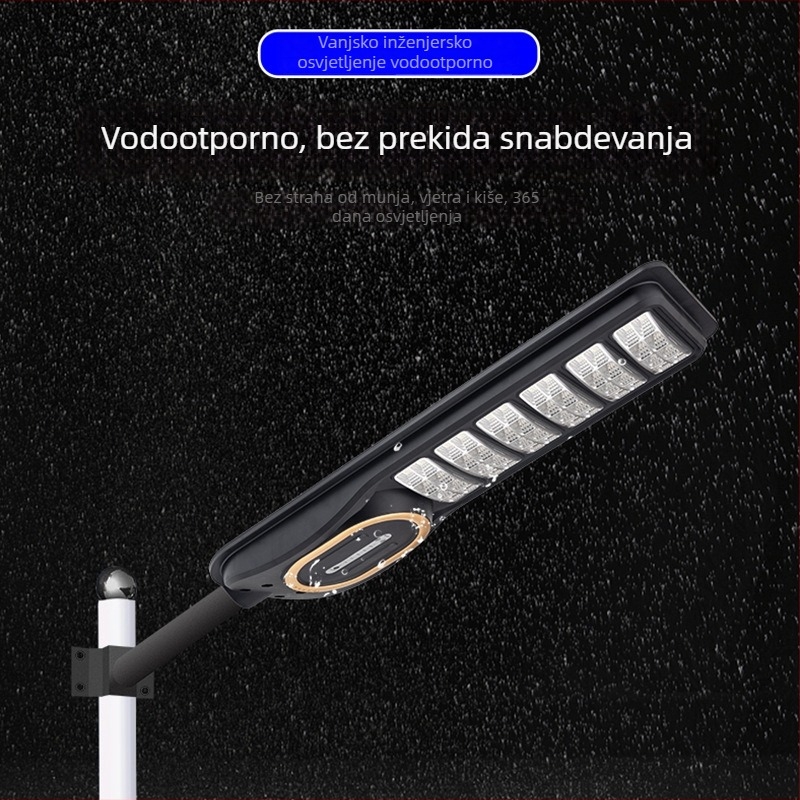 Solarno ulična LED svjetiljka s senzorom pokreta, ABS plast, integrirani IP65, vrtna svjetiljka, 100W, 12–16 sati