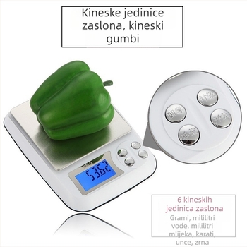 CX-DM3 Mini kuhinjska elektronička vaga, visoka preciznost za čaj i pečenje, mjerenje u gramima