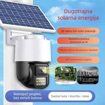 AOV Kameru na solarnu energiju, 360° pokrivenost, dan/noć, cijeli dan video, izuzetno duga pripravnost