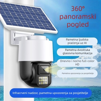 AOV Kameru na solarnu energiju, 360° pokrivenost, dan/noć, cijeli dan video, izuzetno duga pripravnost