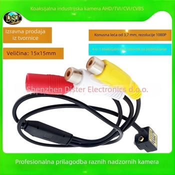 DST-AHD15EXP1 obična kamera, objektiv 3,7 mm, 2000 TVL rezolucija, minimalno osvjetljenje 0,01 lx, IR domet 2 m