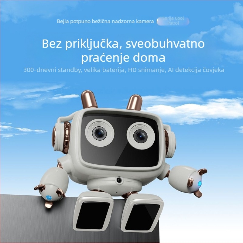 AI WiFi kamera za nadzor (1080p, 3.6 mm objektiv, noćno videnje, ugrađeni mikrofon, alarm protiv krađe)