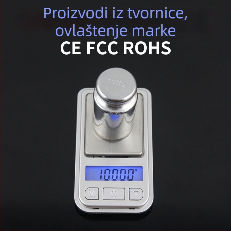 Točna mini elektronička vaga za nakit, džepna vaga, mala kućna vaga, visoka preciznost