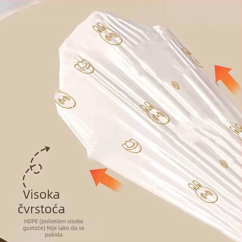 Smeće vreće sa šnuralom, PE, 75 komada, nepropadljive, višekratna uporaba, automatsko zatvaranje