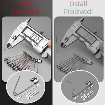 Vintage sigurnosni pin za odjeću – Go grass LC7020, pakirano u kutiji