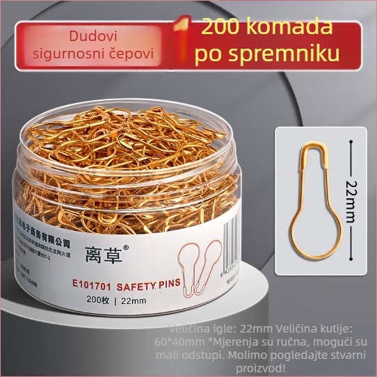 Vintage sigurnosni pin za odjeću – Go grass LC7020, pakirano u kutiji